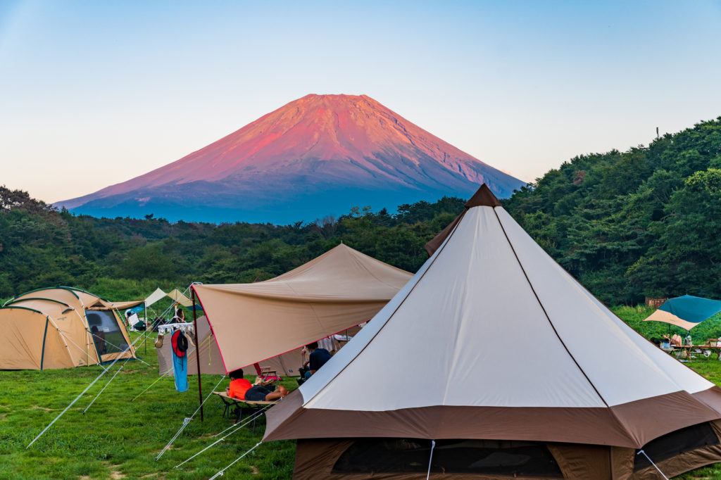 富士山が見えるキャンプ